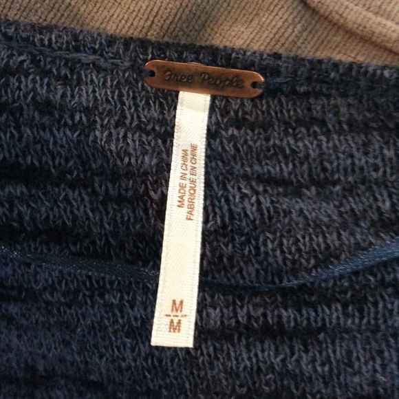 Free People Gotham Faux Wrapped Sweater Navy M - Picture 7 of 8